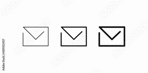 plain envelope email icon sign vector