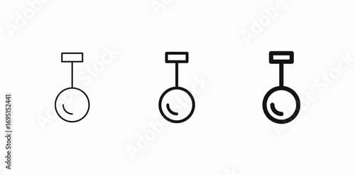 round pendant light icon sign vector