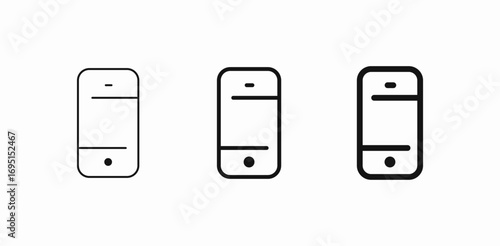 smartphone with home button icon sign vector