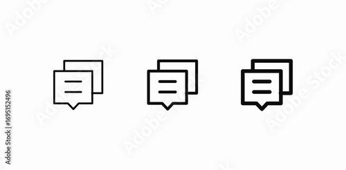 speech bubbles with lines icon sign vector