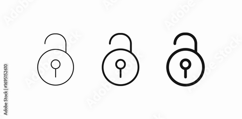 unlocked padlock security icon sign vector