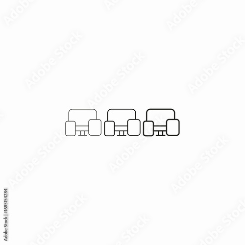 home theatre setup icon sign vector