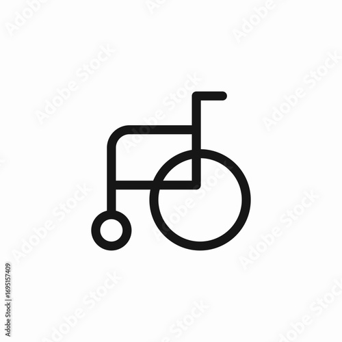 wheelchair icon illustration icon sign vector