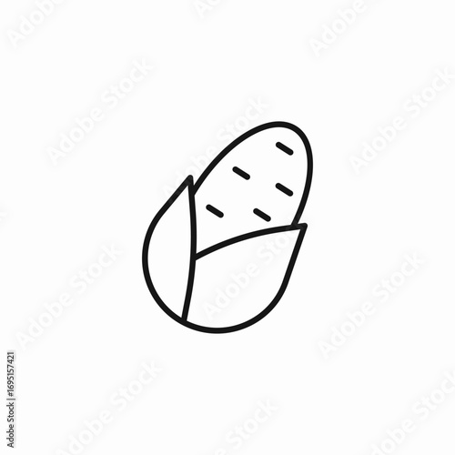 yellow corn cob icon sign vector