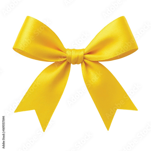 A yellow bow  vector