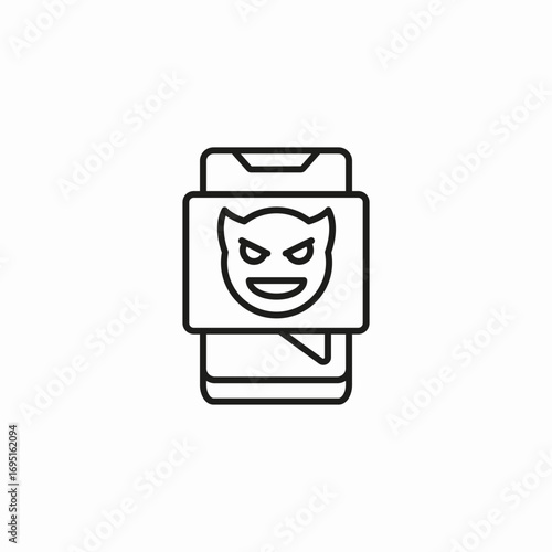 virus on phone icon sign vector