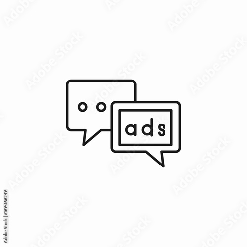 text message advertisement icon sign vector