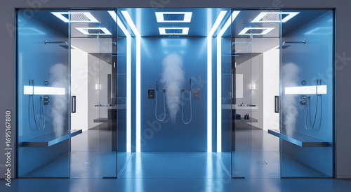 Modern Luxurious Bathroom With Futuristic Design and Aesthetic Display