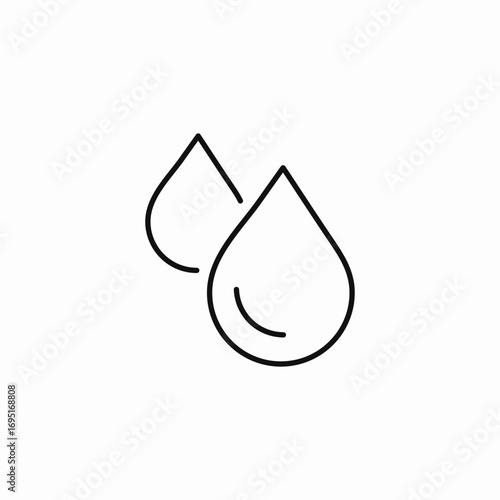 two water drops together icon sign vector