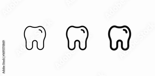human molar tooth icon sign vector