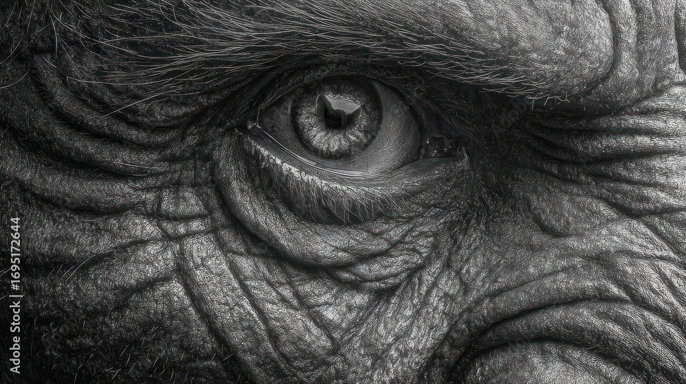 Obraz premium Closeup aged animal eye