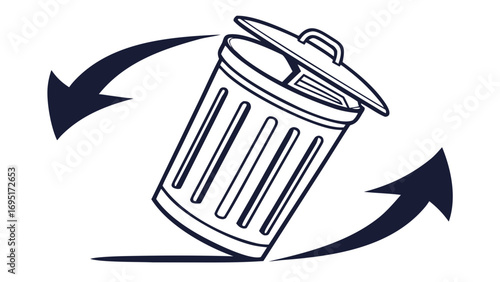 “Recycle and Trash Symbols – Eco Friendly Vector Illustration”