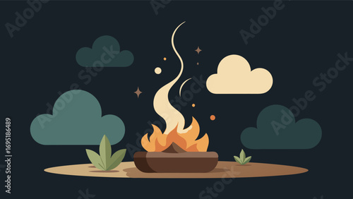A smoky scent lingers in the air coming from the small fires used for cooking and warmth in the evenings.