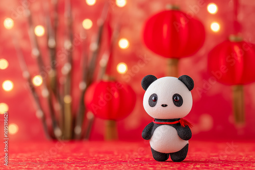 china celebrate concept with panda