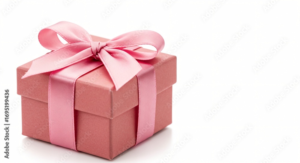 Obraz premium Chic Small Gift Package featuring Soft Pink Ribbon and Bow