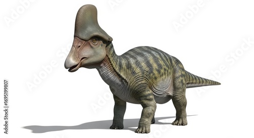 Majestic Parasaurolophus dinosaur with distinctive crest, a prehistoric wonder brought to life.