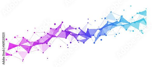 AI Network Flow - Purple Blue Connection Vector
