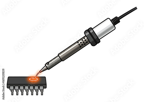 Soldering Iron Vector Graphic - PCB Repair