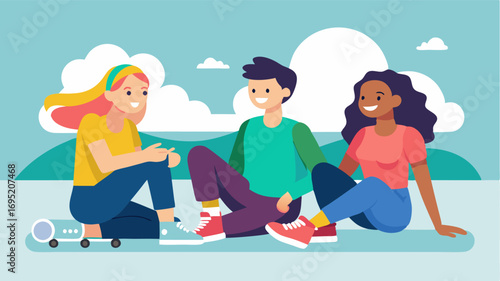 In between rounds of skating friends sit on the sidelines laughing and sharing stories creating unforgettable memories.