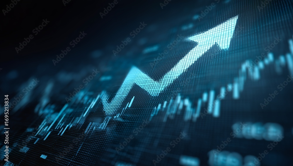 custom made wallpaper toronto digitalFinancial Growth Chart with Ascending Arrow