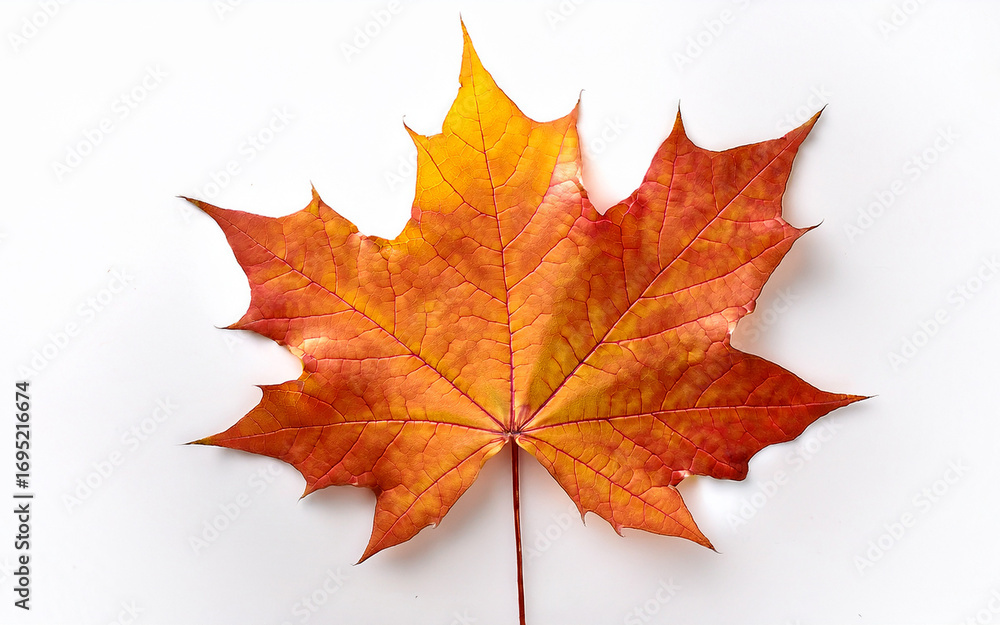 Fototapeta premium Autum leaves maple plant leaf on white background