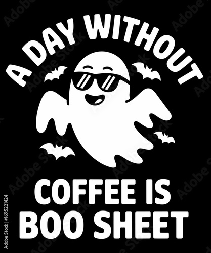 Retro Funny Halloween A Day Without Coffee Is Boo Sheet