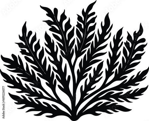 Sea Kelp Silhouette | Ocean Kelp Silhouette