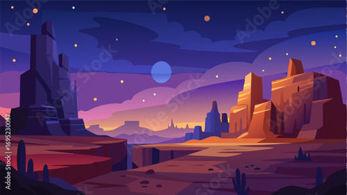 At night the clear sky allows for a stunning view of the stars unobstructed by city lights and showcasing the vastness of this rocky desert.
