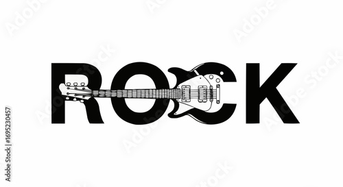 Rock Guitar Typography Design