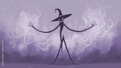 Mysterious Dark Wizard with Magical Aura