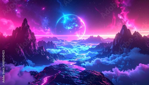 Cosmic mountain landscape (1)