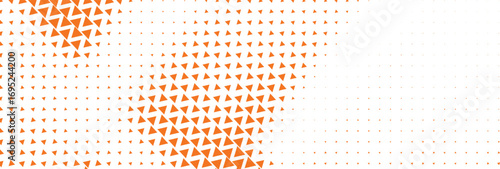 Abstract orange halftone vector background with modern retro dots smooth gradient artistic texture digital overlay vibrant pattern design bright wallpaper graphic art