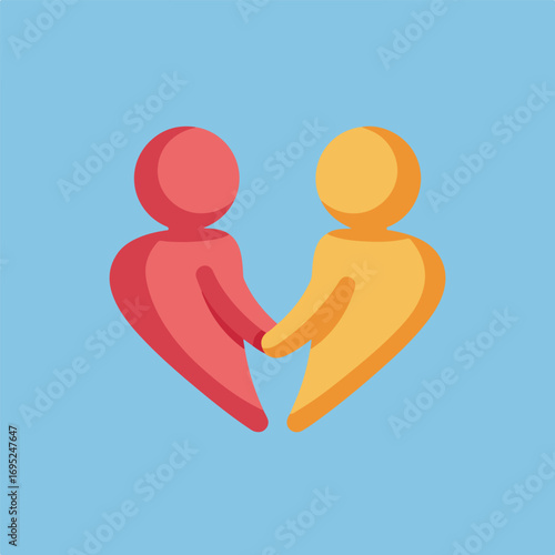 Perfect for representing unity, friendship, partnership. Ideal for logos, websites, social media posts, and presentations where connection and collaboration are key.