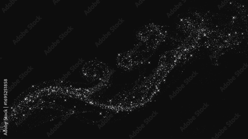 Obraz premium Abstract shiny silver glitter wave. Abstract vector background