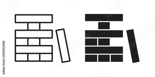 Jenga icon symbol for your web designs. Icon logo, app, UI.