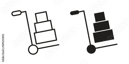 Hand truck icon symbol for your web designs. Icon logo, app, UI.