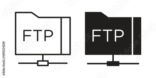 FTP icon symbol for your web designs. Icon logo, app, UI.