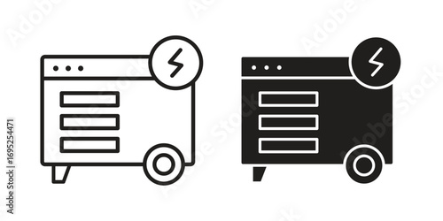 Electric generator icon symbol for your web designs. Icon logo, app, UI.