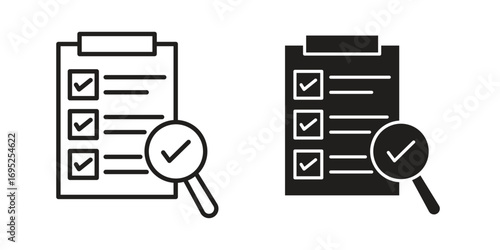 Document verification icon symbol for your web designs. Icon logo, app, UI.