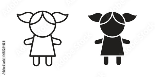 doll icon symbol for your web designs. Icon logo, app, UI.