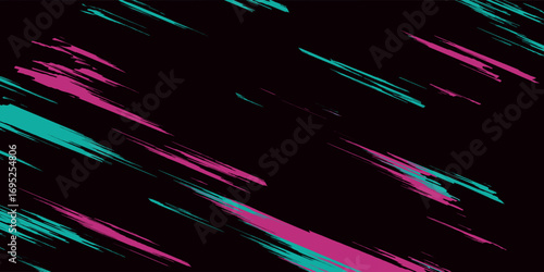 Car sticker wrap banner abstract sporty lines pink blue greenish grunge color combination brush storm thunder modern pattern racing motorsport. eps10.