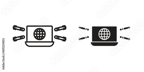 Ddos icon symbol for your web designs. Icon logo, app, UI.