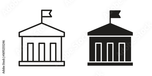 City hall building icon symbol for your web designs. Icon logo, app, UI.