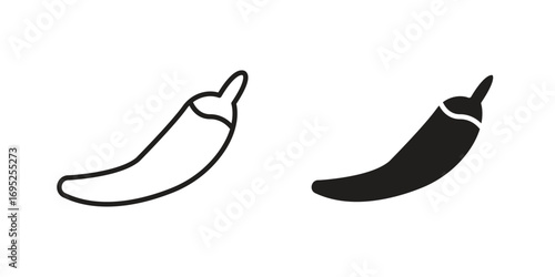 chilli pepper icon symbol for your web designs. Icon logo, app, UI.