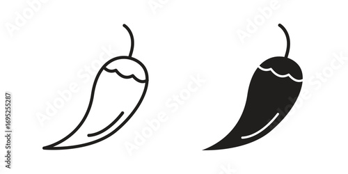 Chili icon symbol for your web designs. Icon logo, app, UI.