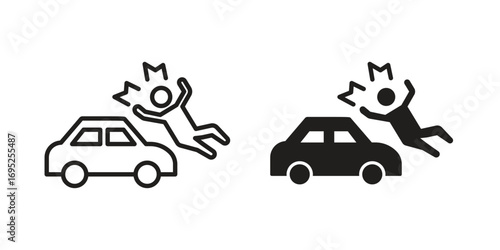 Car accident icon symbol for your web designs. Icon logo, app, UI.