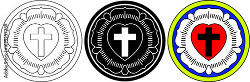 Luther rose or Luther seal set