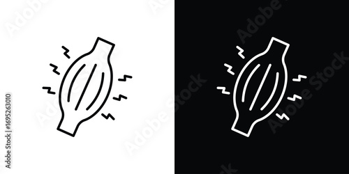 Myalgia icon with black and white strokes