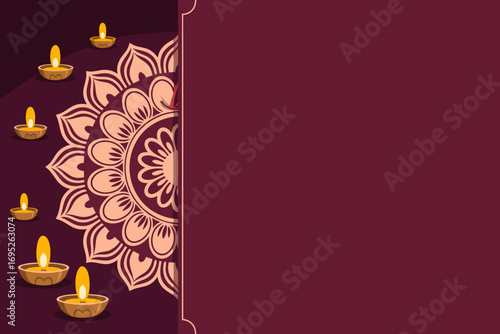 Lakshmi's Blessings Elegant Diwali Mandala Vector Design