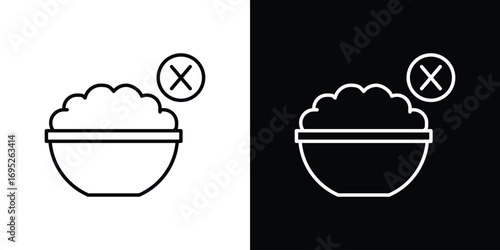 Lack of appsetite icon with black and white strokes